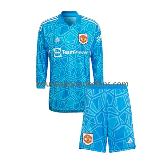 Maillot Manchester United Gardien Enfant Tenue Domicile 2022-2023 Manche Longue