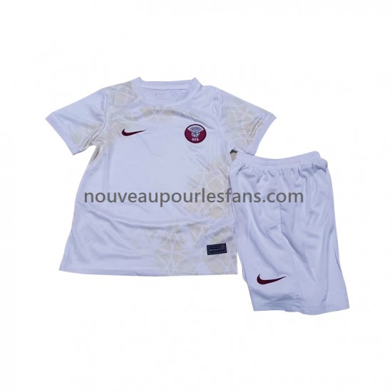 Maillot Qatar Enfant Tenue Extérieur Coupe du Monde 2022 Manche Courte