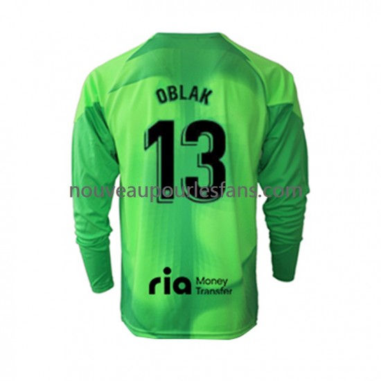 Maillot Atlético Madrid Jan Oblak 13 Gardien Homme Tenue Domicile 2022-2023 Manche Longue