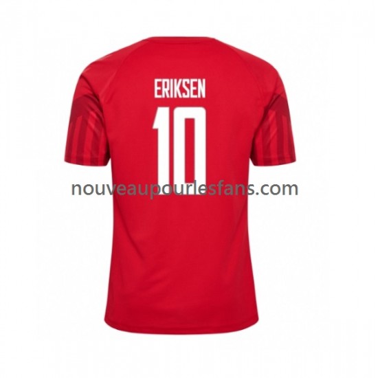 Maillot Danemark Christian Eriksen 10 Homme Tenue Domicile Coupe du Monde 2022 Manche Courte
