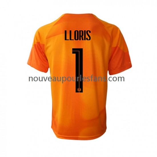 Maillot France Hugo Lloris 1 Gardien Homme Tenue Extérieur Coupe du Monde 2022 Manche Courte