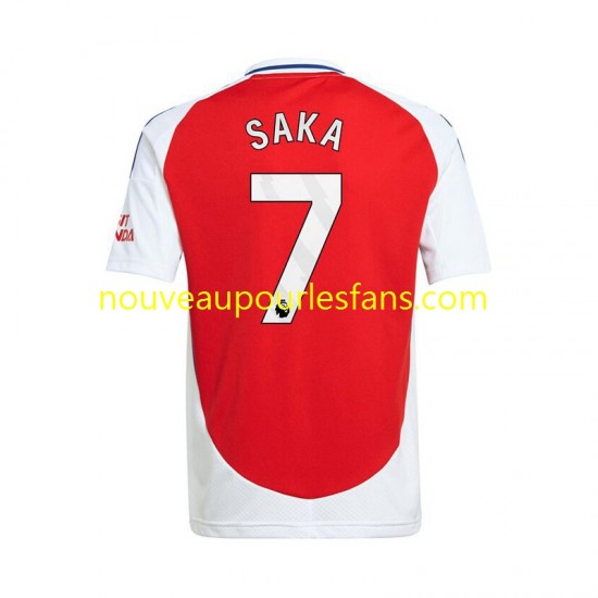Maillot Arsenal Bukayo Saka 7 Homme Tenue Domicile 2024-2025 Manche Courte