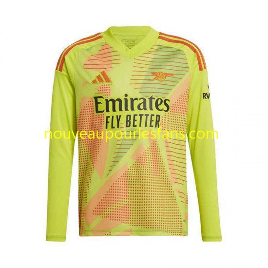 Maillot Arsenal Gardien Homme Tenue Domicile 2024-2025 Manche Longue