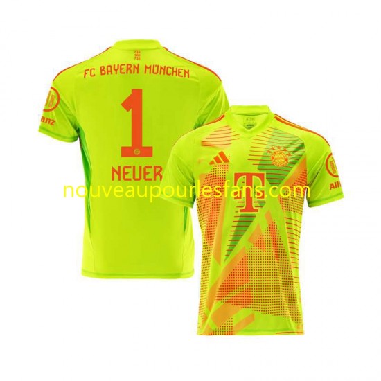 Maillot Bayern Munich Manuel Neuer 1 Gardien Homme Tenue Domicile 2024-2025 Manche Courte