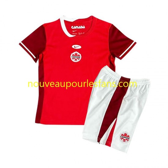 Maillot Canada Enfant Tenue Domicile 2024 Manche Courte