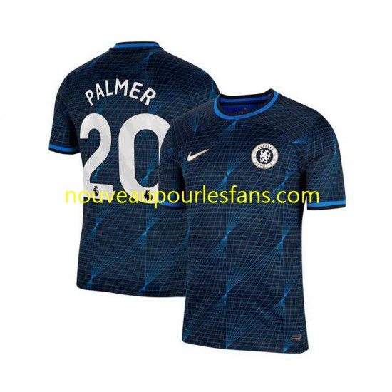 Maillot Chelsea Cole Palmer 20 Homme Tenue Extérieur 2023-2024 Manche Courte