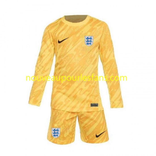 Maillot Angleterre Gardien Enfant Tenue Extérieur Euro 2024 Manche Longue