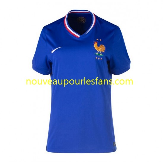 Maillot France Femme Tenue Domicile Euro 2024 Manche Courte