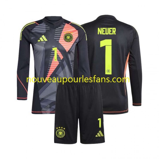 Maillot Allemagne Manuel Neuer 1 Gardien Enfant Tenue Domicile Euro 2024 Manche Longue
