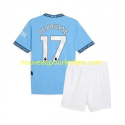 Maillot Manchester City Kevin De Bruyne 17 Enfant Tenue Domicile 2024-2025 Manche Courte