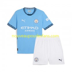 Maillot Manchester City Enfant Tenue Domicile 2024-2025 Manche Courte