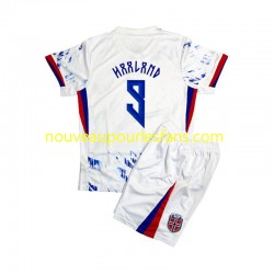 Maillot Norvège Erling Haaland 9 Enfant Tenue Extérieur 2024 Manche Courte