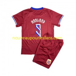 Maillot Norvège Erling Haaland 9 Enfant Tenue Domicile 2024 Manche Courte