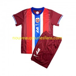 Maillot Norvège Erling Haaland 9 Enfant Tenue Domicile 2024 Manche Courte