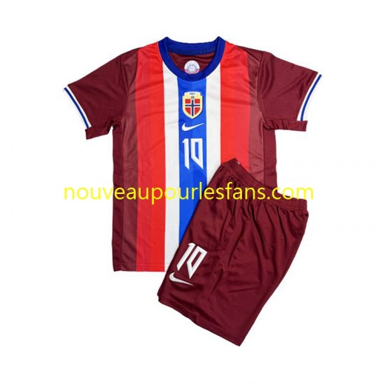 Maillot Norvège Martin Odegaard 8 Enfant Tenue Domicile 2024 Manche Courte
