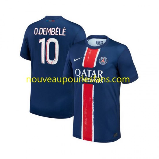 Maillot Paris Saint-Germain Ousmane Dembele 10 Homme Tenue Domicile 2024-2025 Manche Courte