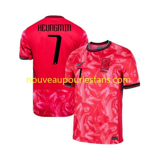 Maillot Corée du Sud Heungmin 7 Homme Tenue Domicile 2024 Manche Courte