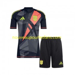 Maillot Espagne Gardien Enfant Tenue Extérieur Euro 2024 Manche Courte