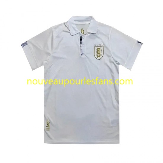 Maillot Uruguay 100th Anniversary Homme Tenue Extérieur 2024 Manche Courte