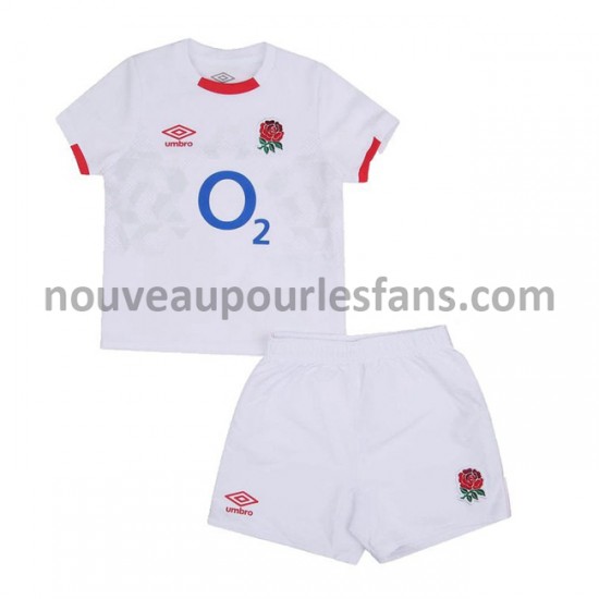 Maillot Rugby Angleterre Enfant Tenue Domicile 2020-2021 Manche Courte