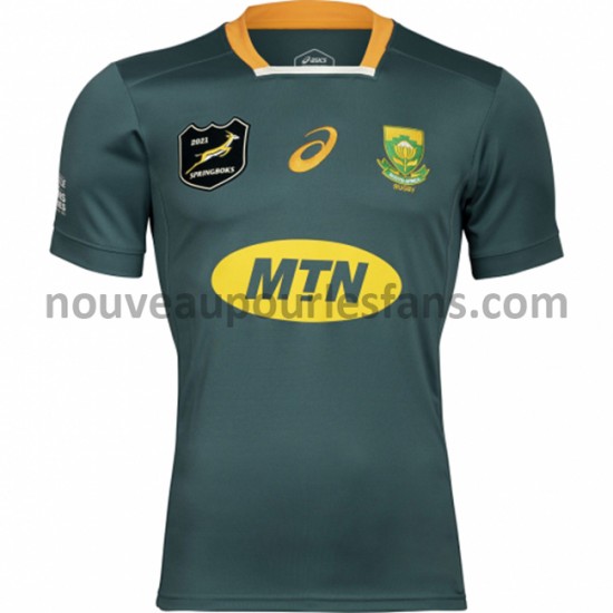 Maillot Rugby Afrique du Sud Tenue Domicile 2021 Manche Courte