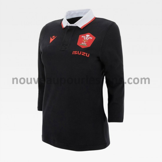 Maillot Rugby Pays de Galles Classic Femme Tenue Extérieur 2020-2021 Manche Longue